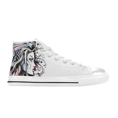 Light Gray Pastel Goth Elf | Women's Classic High Top Canvas Shoes