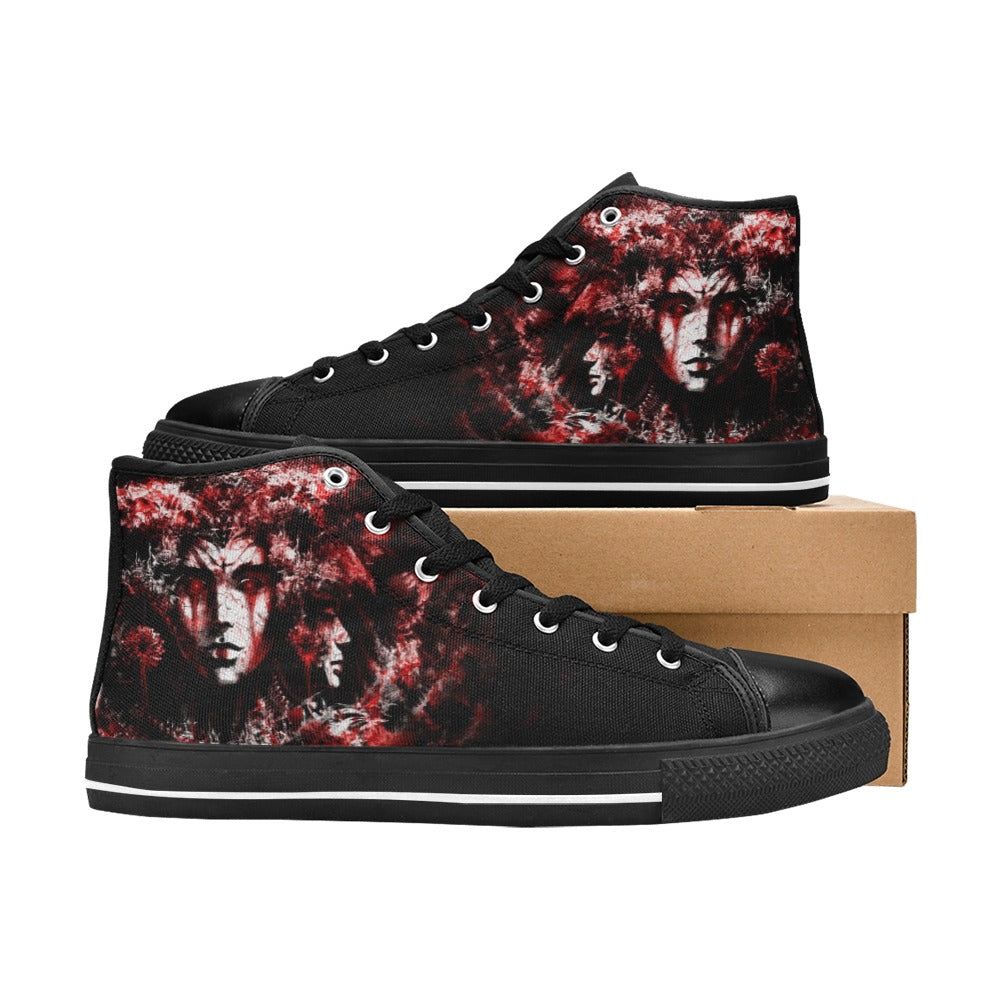 Rosy Brown Red Greek Goddess Hecate | Women's Classic High Top Canvas Shoes