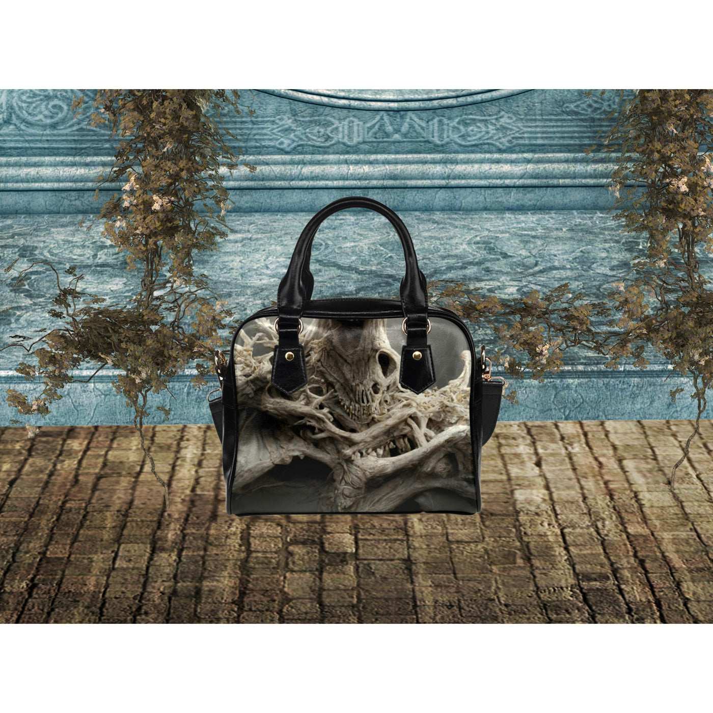 Dim Gray Bone Monster 6 | Leather Shoulder Bag