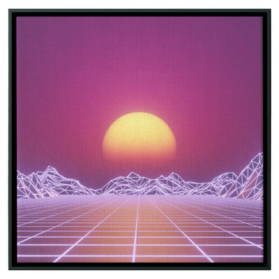 1980's Styled Sun 1 | Framed Canvas Print