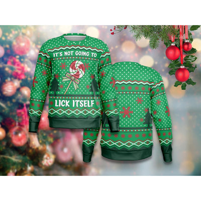 Dim Gray It's Not Going To Lick Itself | Ugly Xmas Sweater