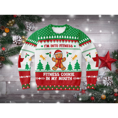 Gray Fitness Cookie | Ugly Xmas Sweater