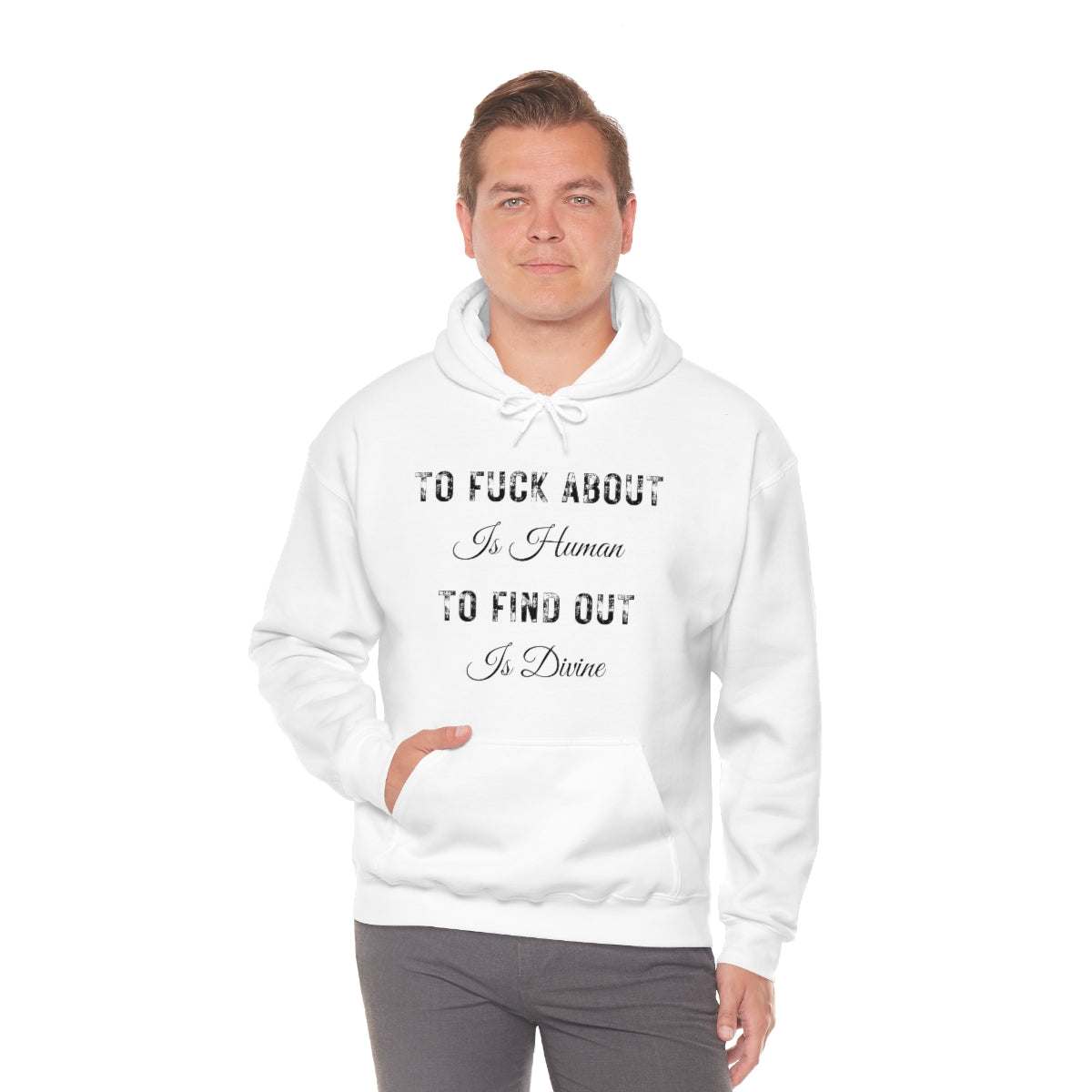 Antique White To Fuck About | Hoodie