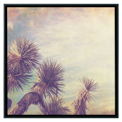 Palm Tree Grunge | Framed Canvas Print