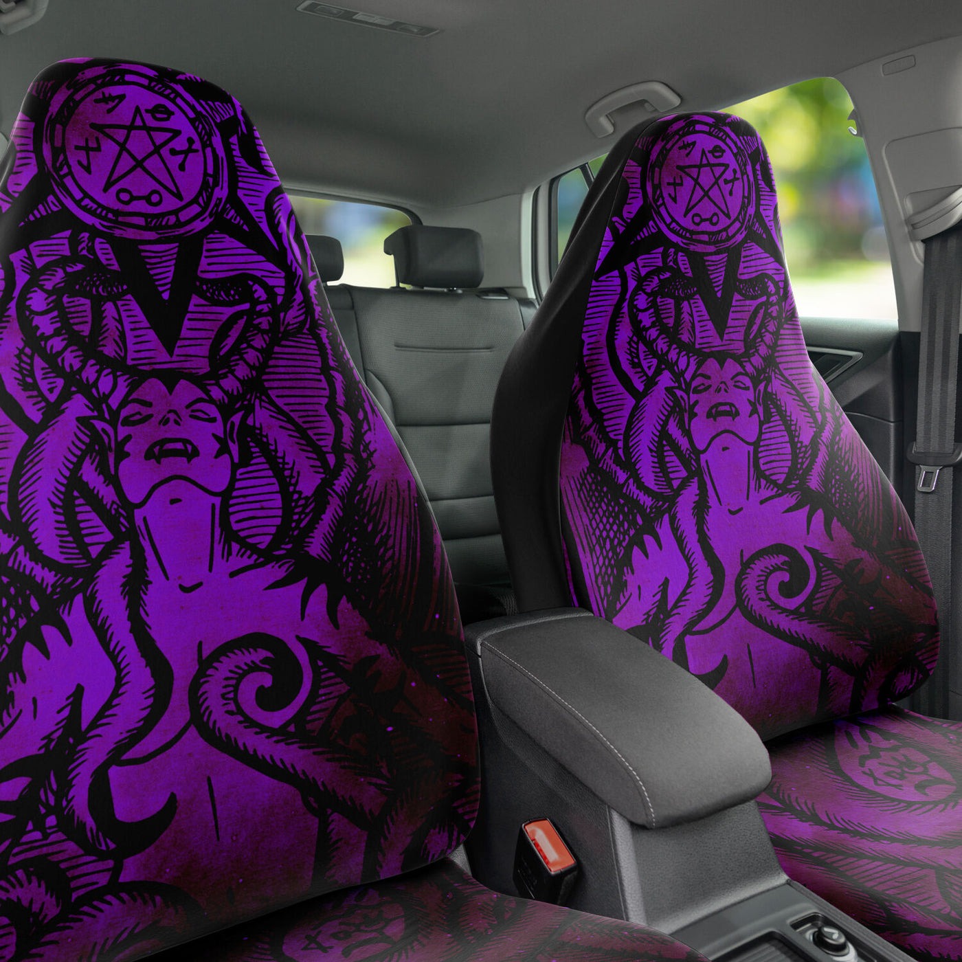 Dark Slate Gray Lilith Purple Gothic Demon | Car Seat Covers