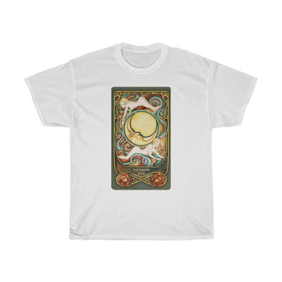 Light Gray The Moon Tarot Card | T-Shirt