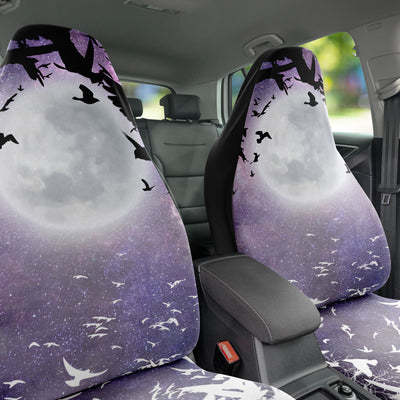 Dim Gray Fantasy Bats Fluttering In The Moonlight | Car Seat Covers