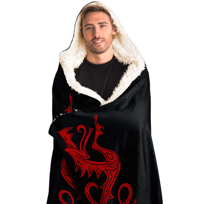 Black Viking Warrior | Hooded Blanket