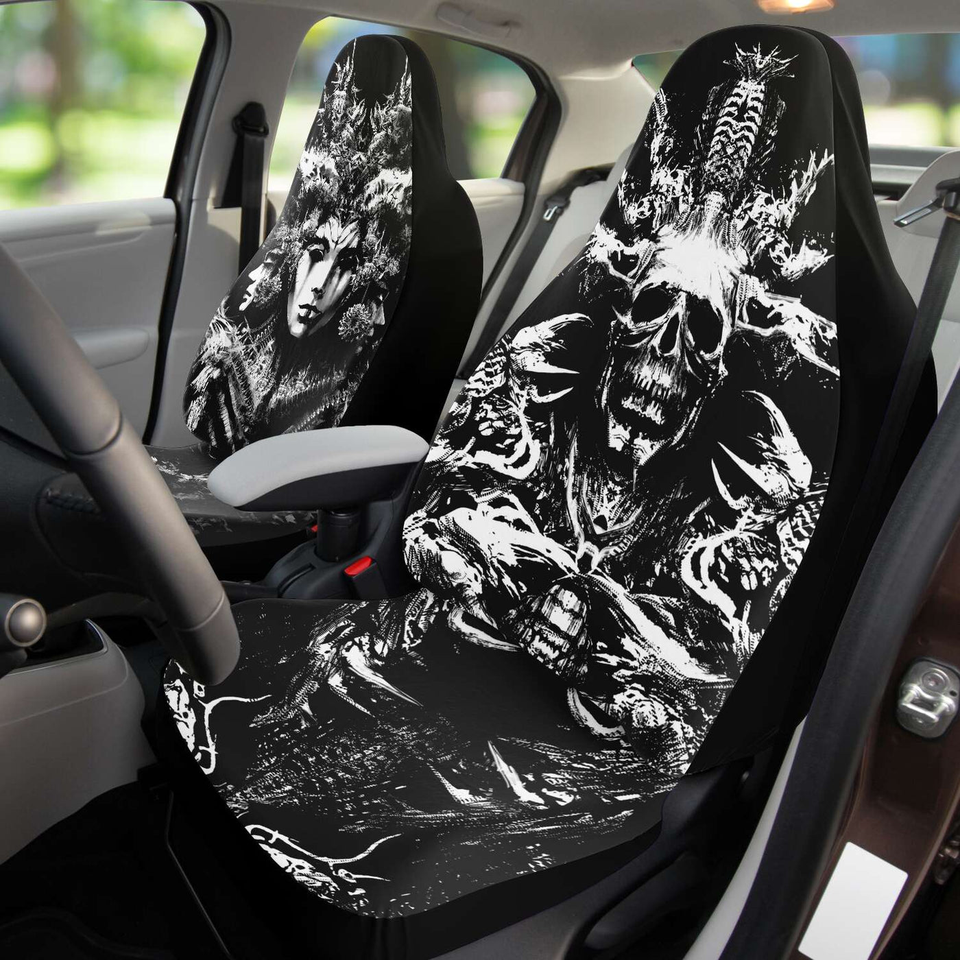 Black King & Queen Of The Underworld | Car Seat Covers