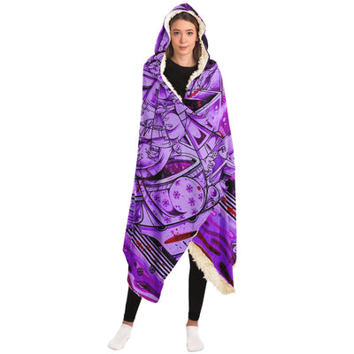 Medium Purple graffiti 41 Hooded Blanket-Frontside-Design_Template copy