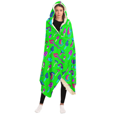 Lime Green hippie 24 Hooded Blanket-Frontside-Design_Template copy