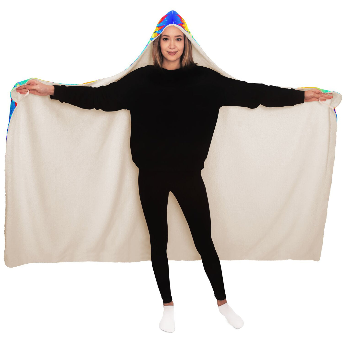 Black hippie 15 Hooded Blanket-Frontside-Design_Template copy