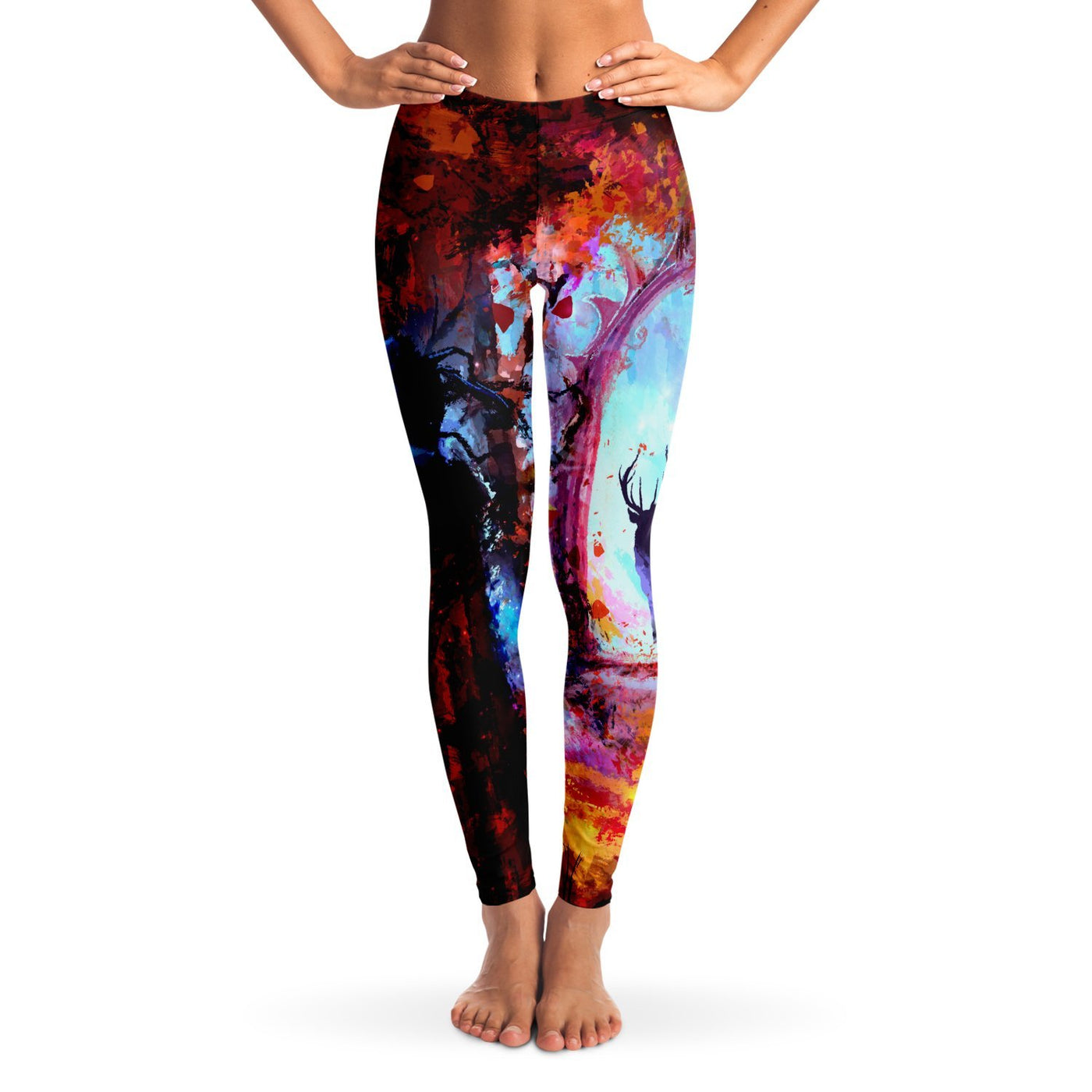 Rosy Brown Majestic Forest | Leggings