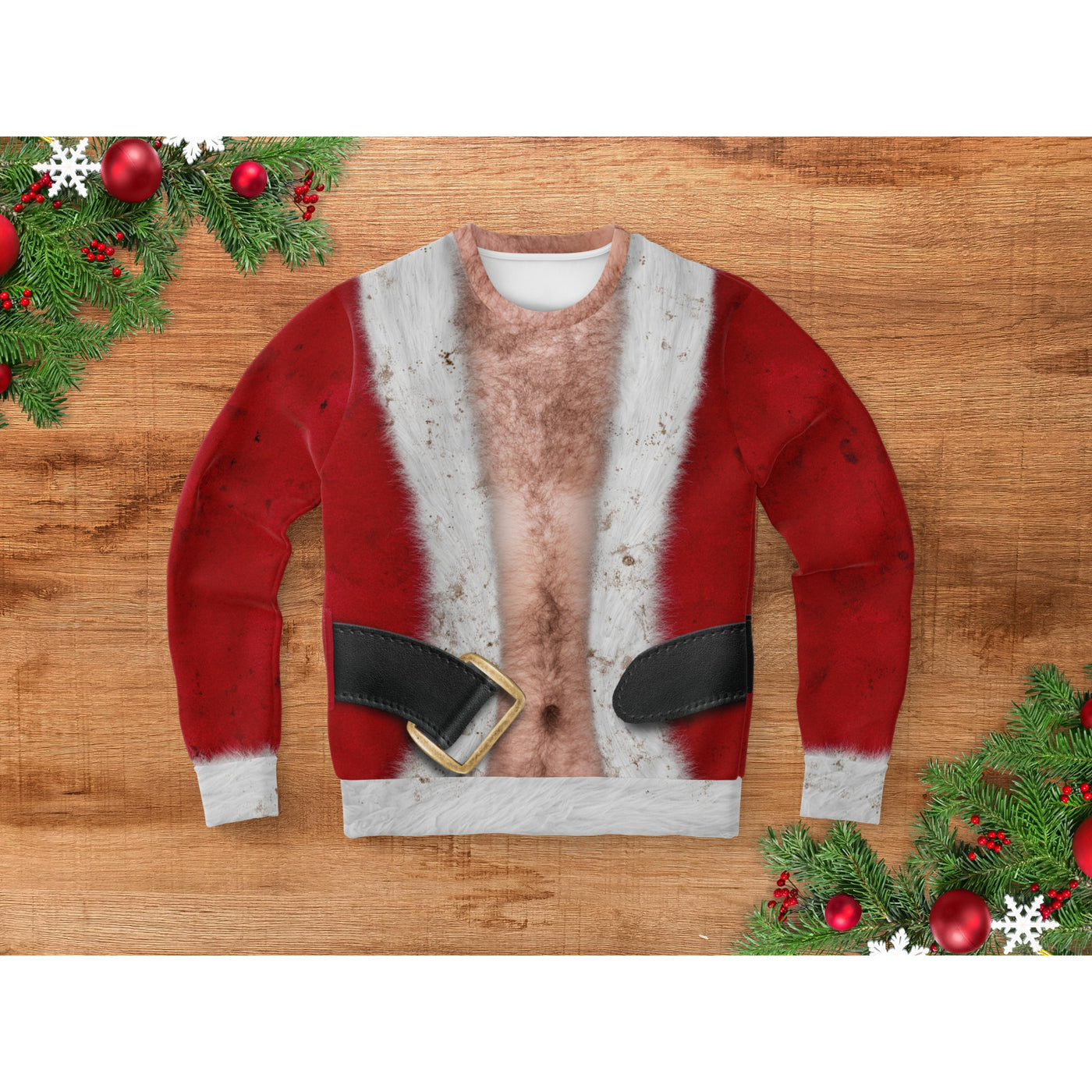 Rosy Brown Bad Dirty Santa | Ugly Xmas Sweater