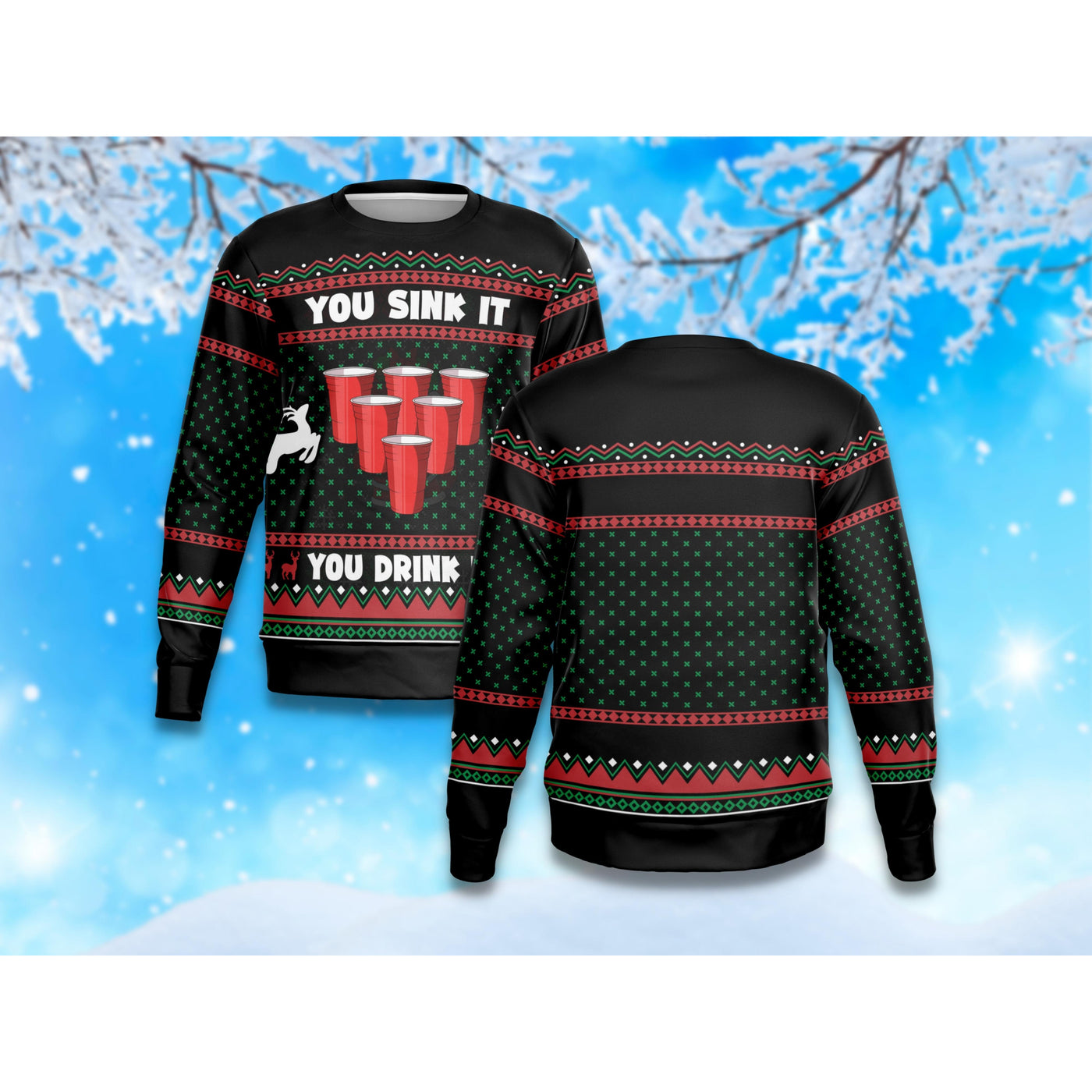 Light Gray You Drink It | Ugly Xmas Sweater