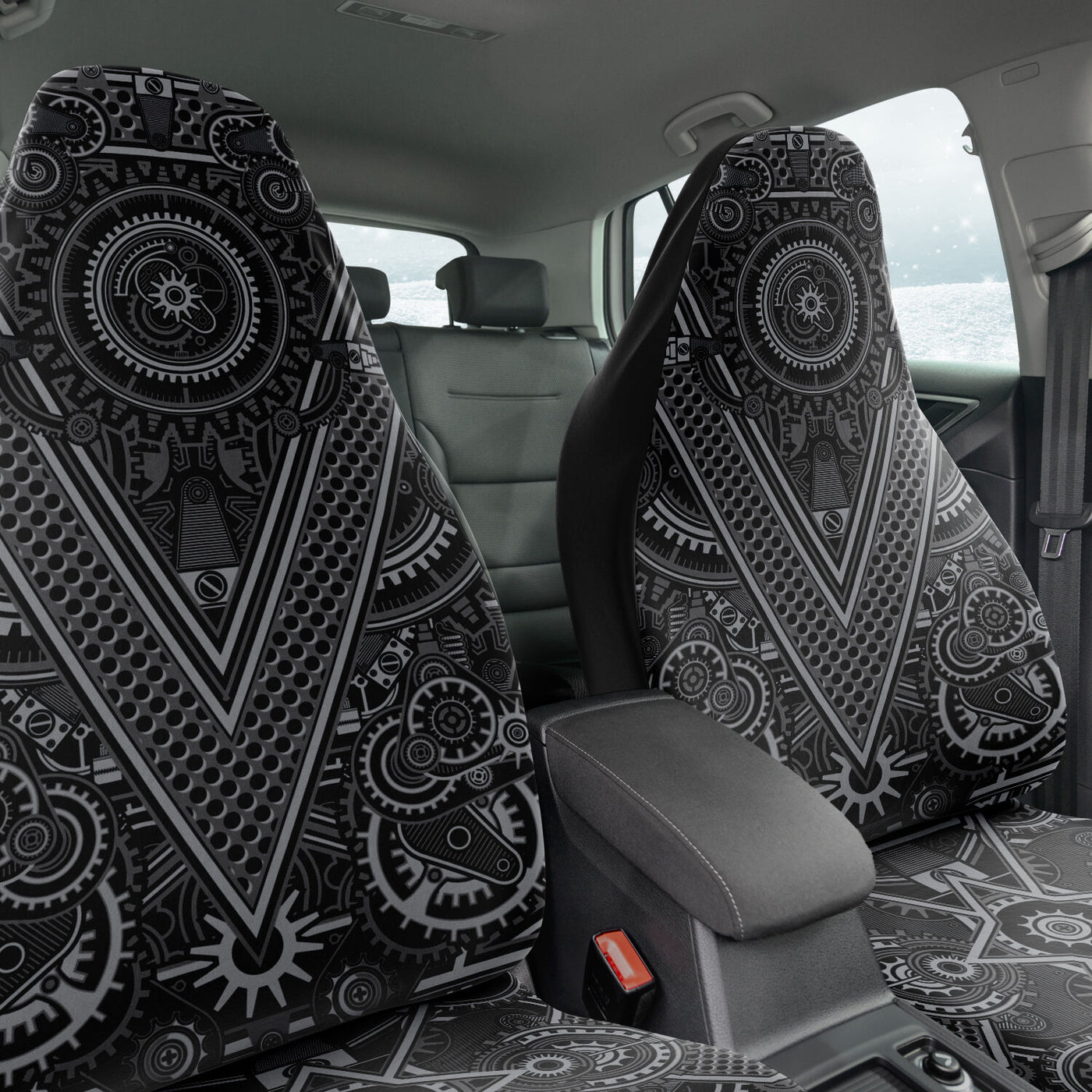Dark Slate Gray Steampunk 2 | Car Seat Covers