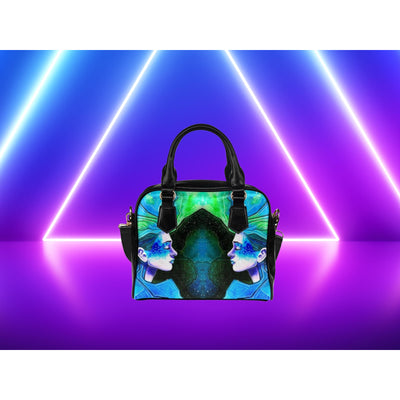 Blue Violet Gemini Blue Celestial | Leather Shoulder Bag