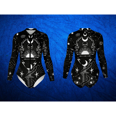 Black Celestial Symbols 2 | Bodysuit Long Sleeve