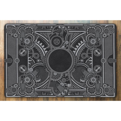 Dark Slate Gray Steampunk 4 | Doormat