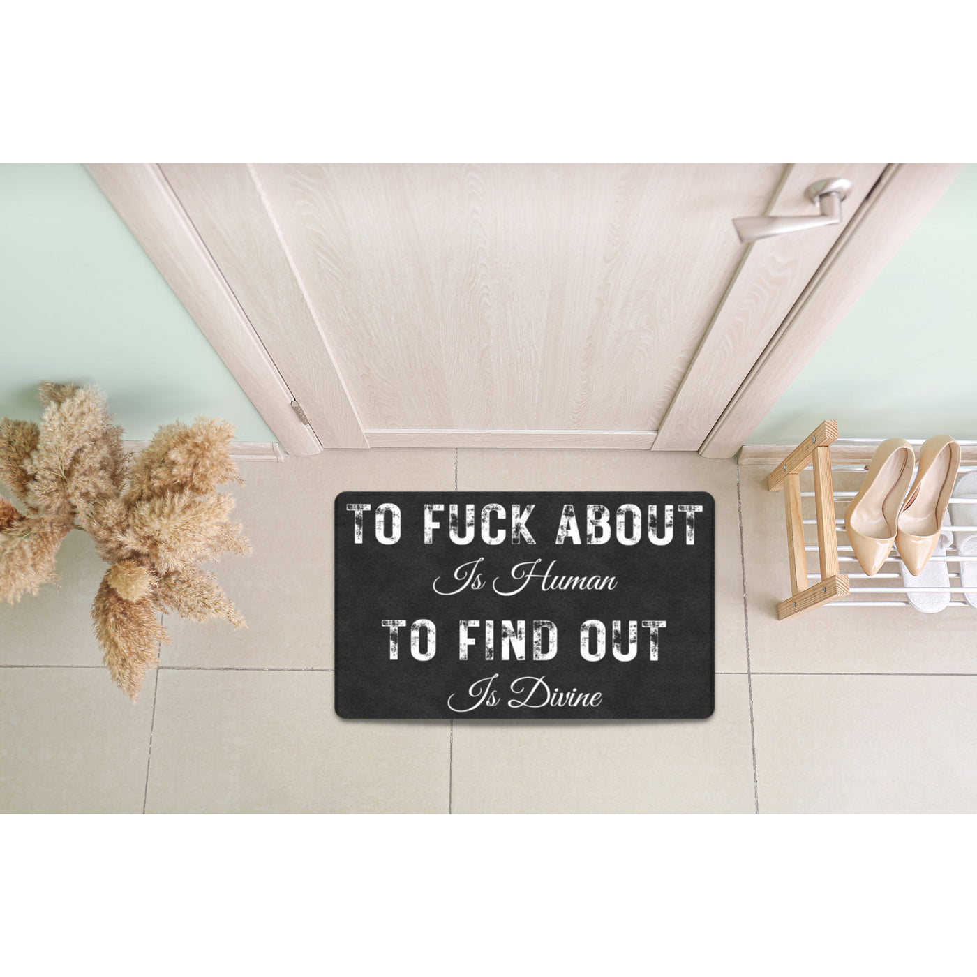 Light Gray Fuck About And Find Out | Doormat