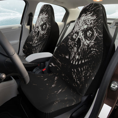 Black Gray Zombie Horror Art | Car Seat Covers