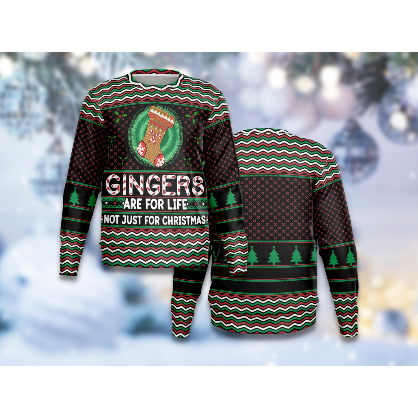 Dark Slate Gray Gingers Are For Life | Ugly Xmas Sweater