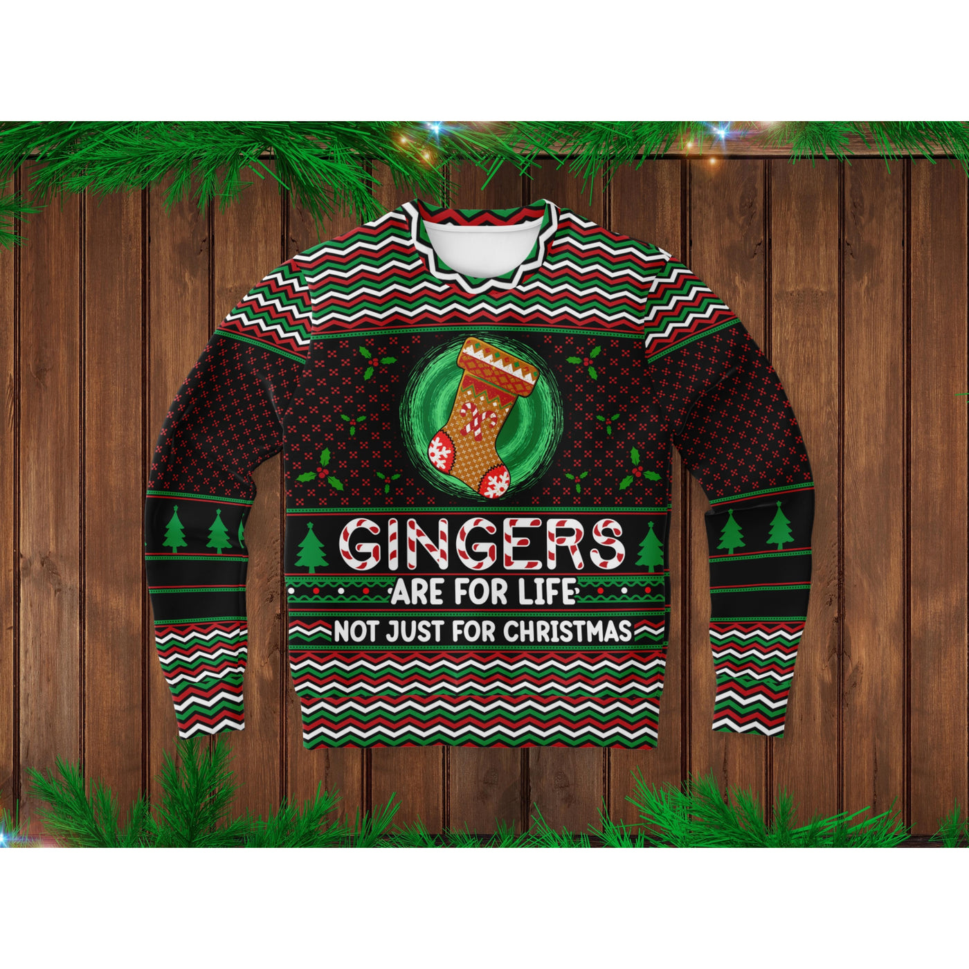 Dark Slate Gray Gingers Are For Life | Ugly Xmas Sweater