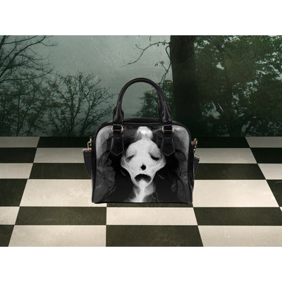 Dark Slate Gray The Woman With No Face 2 | Leather Shoulder Bag