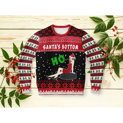 Antique White Santa's Bottom Ho | Ugly Xmas Sweater