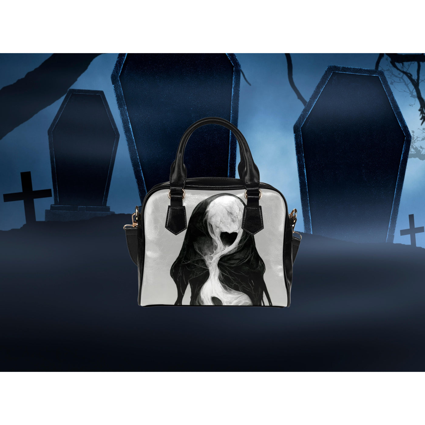Black The Woman With No Face 1 | Leather Shoulder Bag