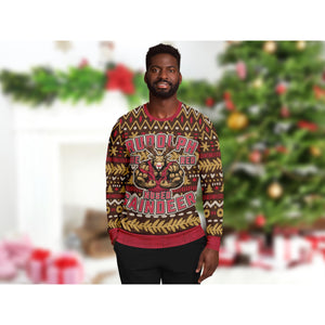 Dim Gray Rudolph the Red Nosed Gaindeer | Ugly Xmas Sweater