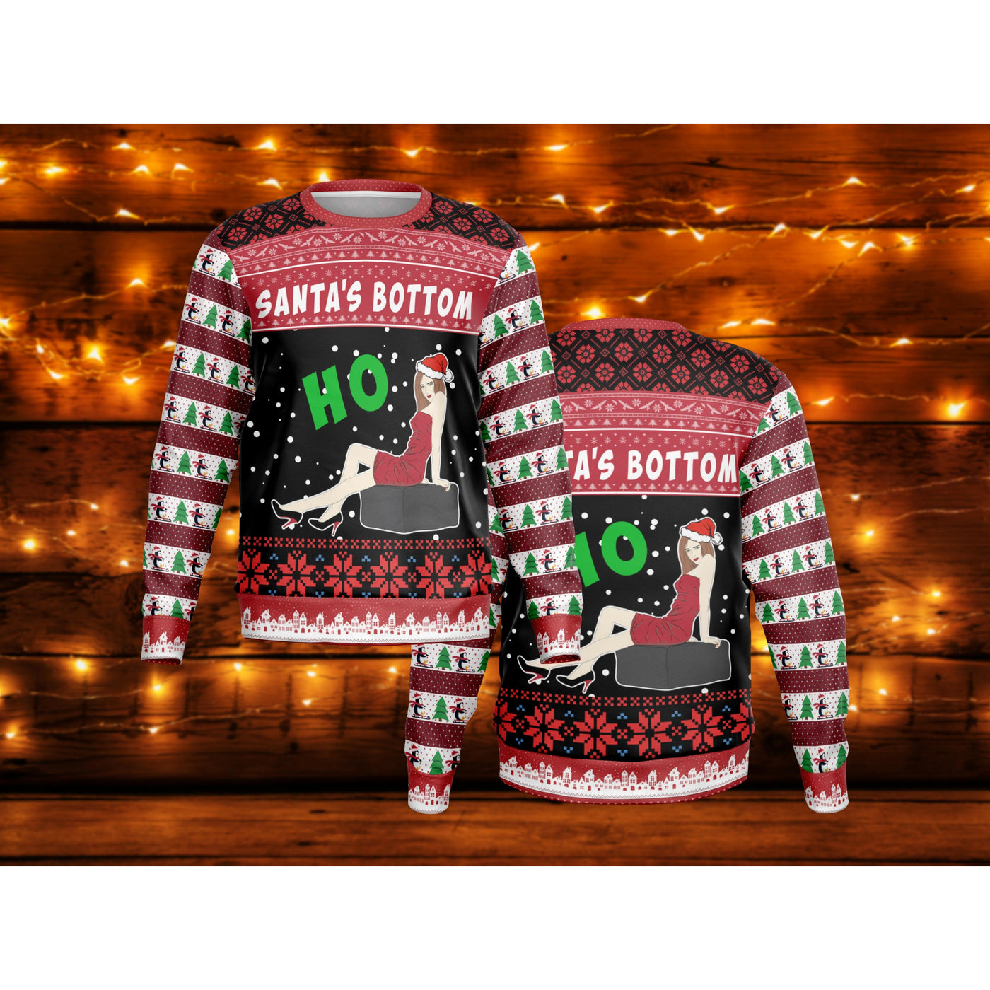 Saddle Brown Santa's Bottom Ho | Ugly Xmas Sweater