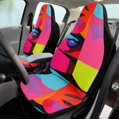 Light Coral Futuristic Pop Art 1 | Car Seat Covers