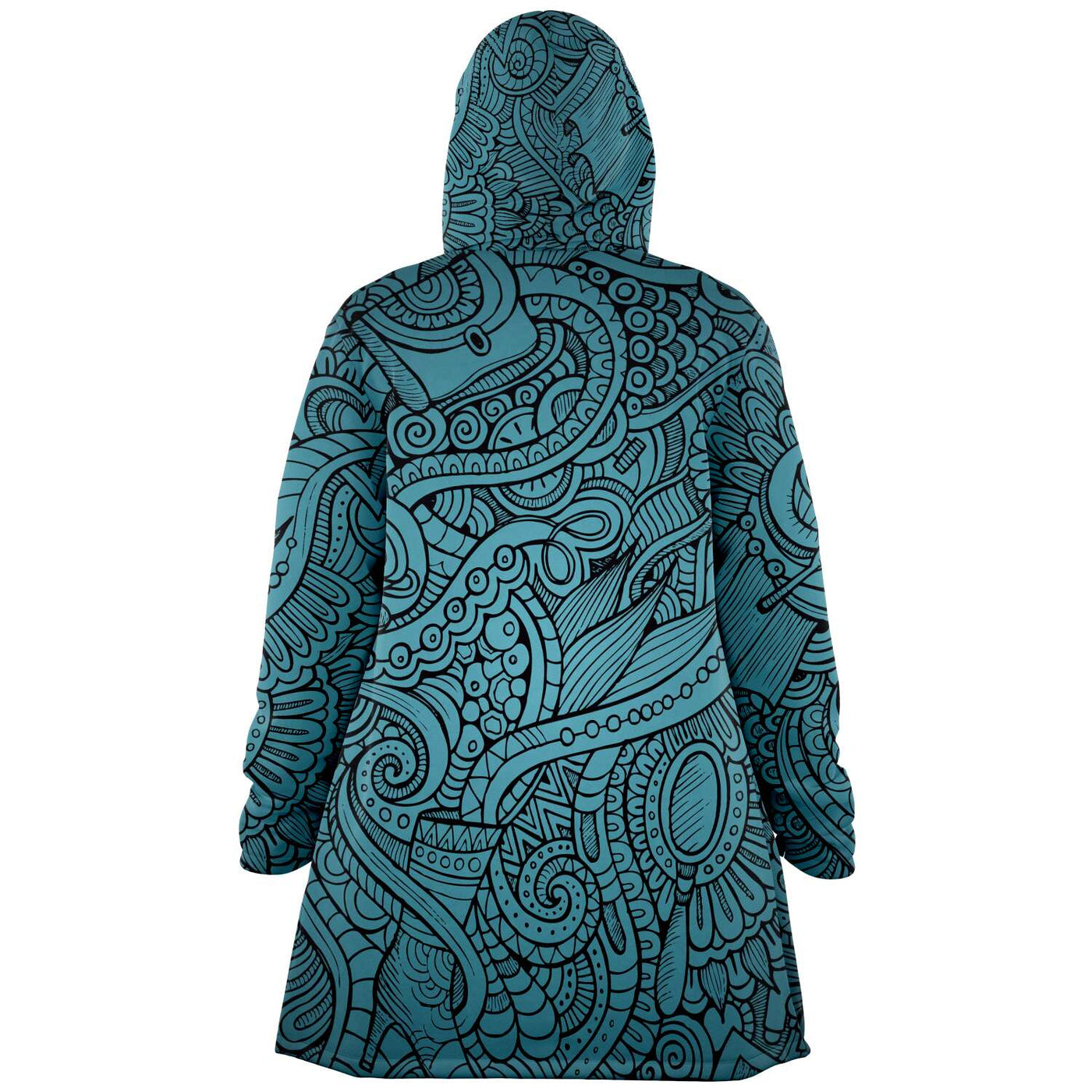 Sea Green Paisley 2 | Hooded Cloak