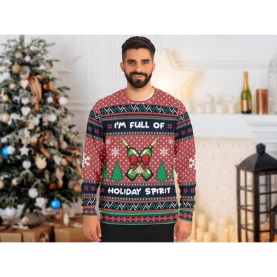 Light Gray Holiday Spirit | Ugly Xmas Sweater