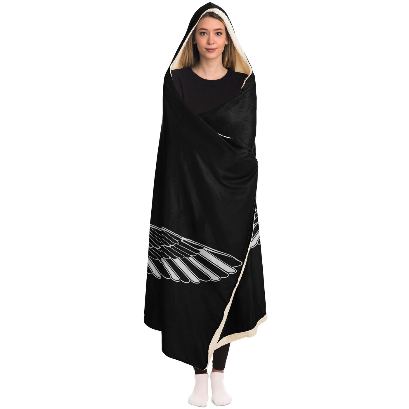Gray egyptian Hooded Blanket-Frontside-Design_Template copy