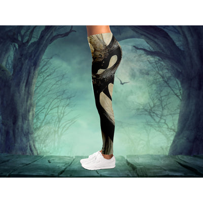 Dark Slate Gray Bone Armor 2 Gothic | Leggings