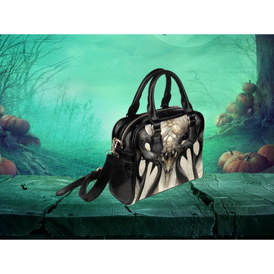 Dark Slate Gray Bone Monster 5 | Leather Shoulder Bag