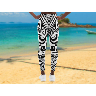 Tan Polynesian Art 1 | Leggings