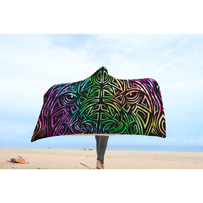 Lavender lion 3 Hooded Blanket-Frontside-Design_Template copy