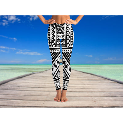 Gray Polynesian Art 2 | Leggings