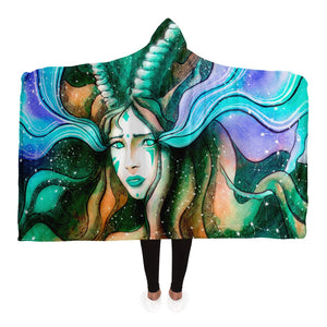 Gray Capricorn Gift Alert Get Your Friend This Warm Cozy Blanket | Hooded Blanket