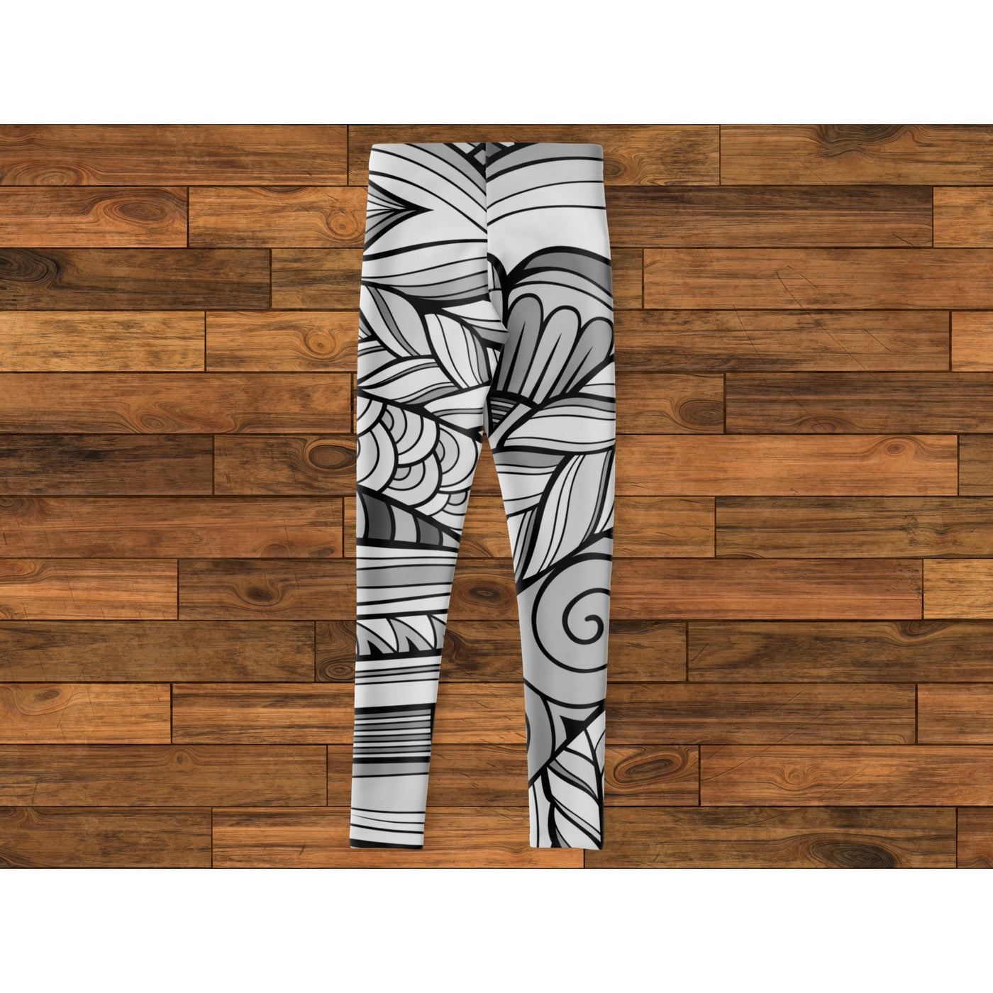Sienna Tribal Line Art 3 BW | Leggings