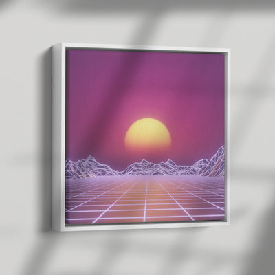 1980's Styled Sun 1 | Framed Canvas Print