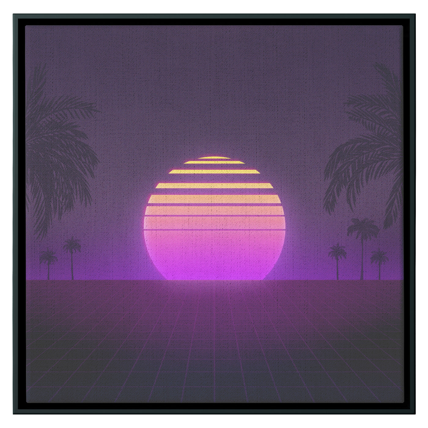 1980's Styled Sun 2 | Framed Canvas Print