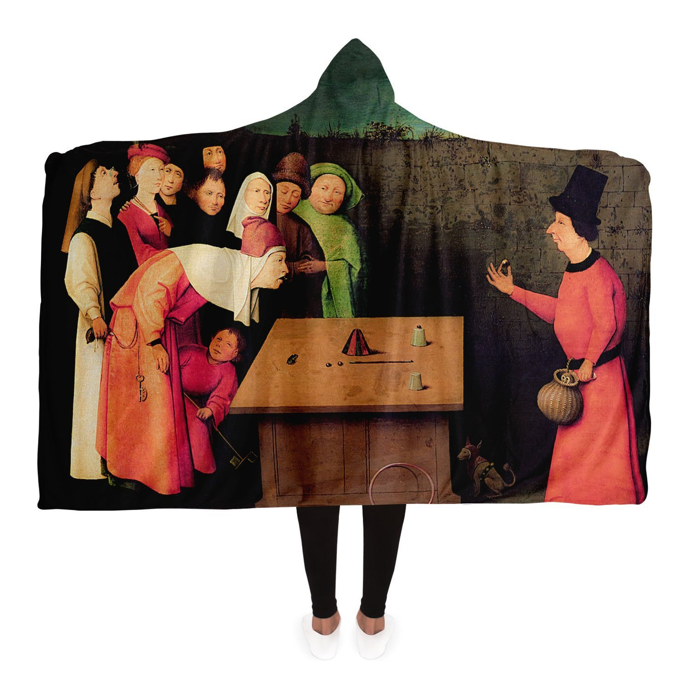 Dark Salmon Hieronymus Bosch The Conjurer | Hooded Blanket