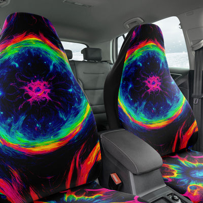 Dark Slate Gray Galaxy Tie Dye | Car Seat Covers