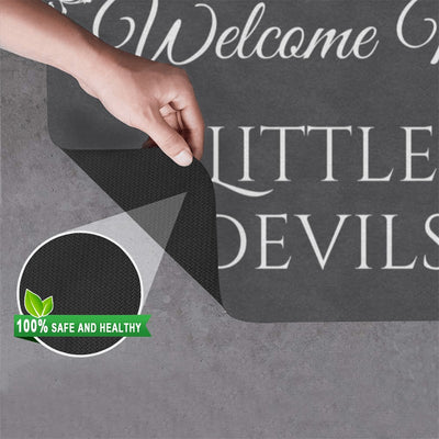 Dark Slate Gray Little Devils | Doormat
