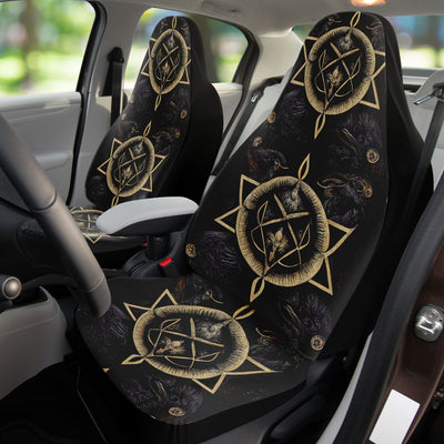 Black Sigil Of Baphomet Reimagined | Car Seat Covers