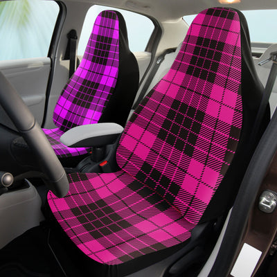 Pale Violet Red Pastel Goth Plaid Purple & Pink | Car Seat Covers